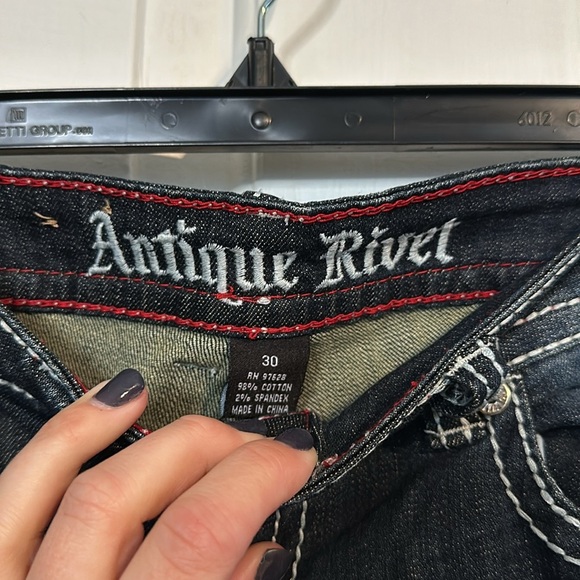 Antique Rivet Jeans size 30 bootcut - Picture 4 of 6